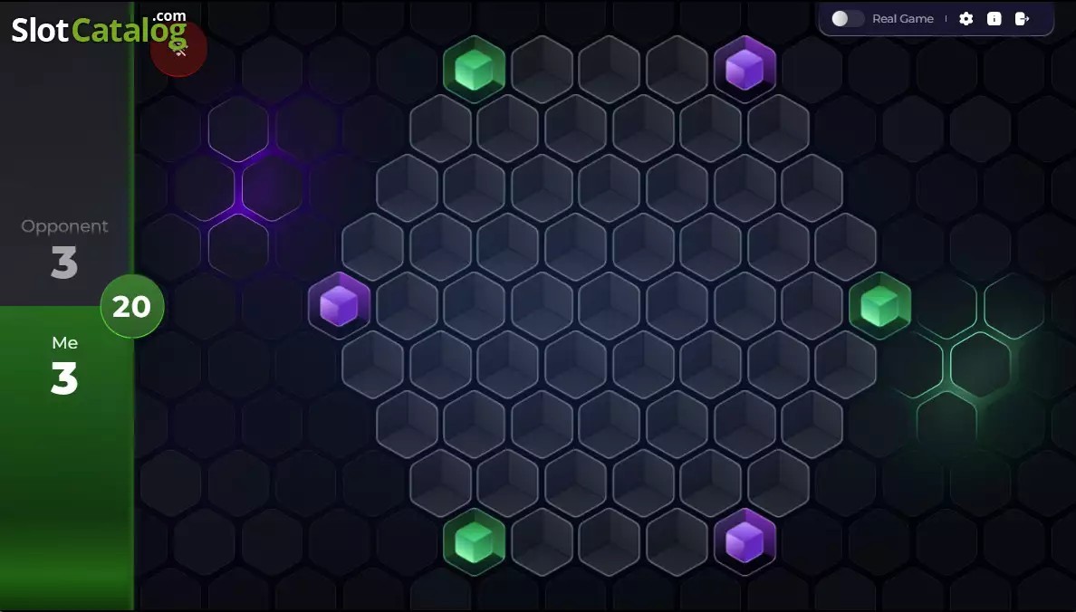 Hexagon screenshot 2 - live two-player hex grid match with score display